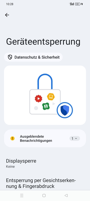 Wählen Sie Displaysperre