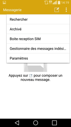 Sélectionnez Paramètres