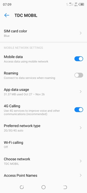To change network if network problems occur, scroll to and select Choose network