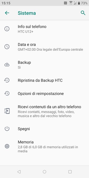 Seleziona Info sul telefono