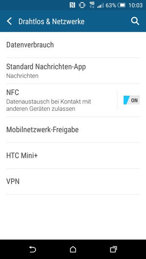 Wählen Sie Mobilnetzwerk-Freigabe