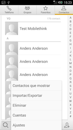 Seleccione Importar/Exportar