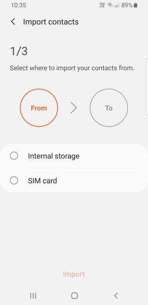 Select SIM card