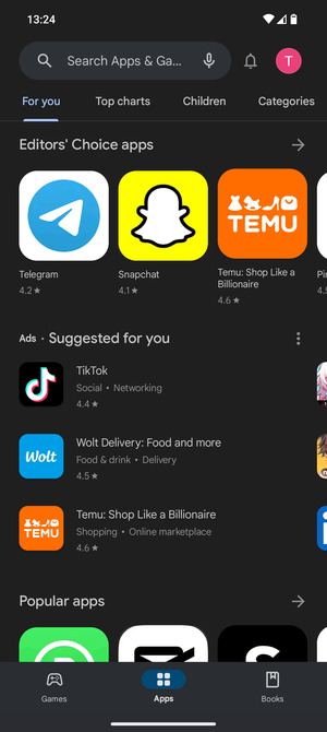 Select the Search bar