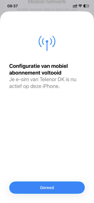 Selecteer Gereed