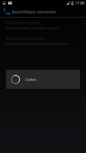 Wacht tot de zoekopdracht beëindigd is