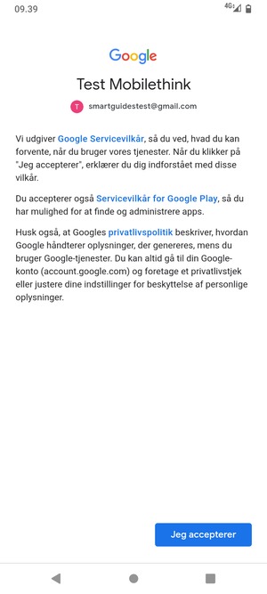 Vælg Jeg accepterer