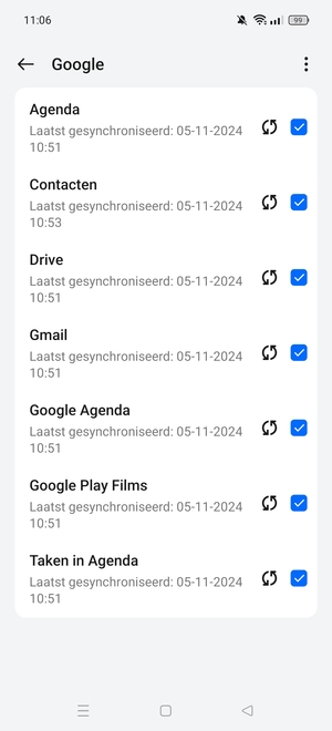 Selecteer de Menu-knop