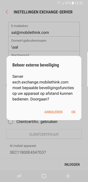 Selecteer OK