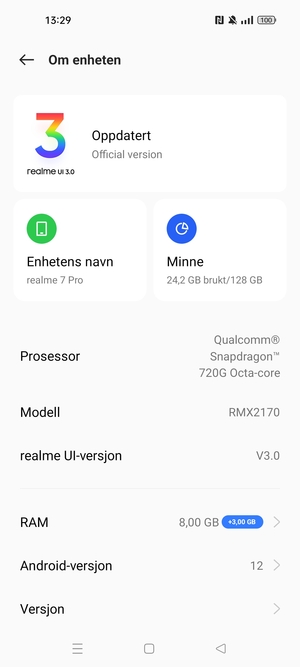 Velg realme ui