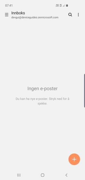 Kontoen er klar til bruk