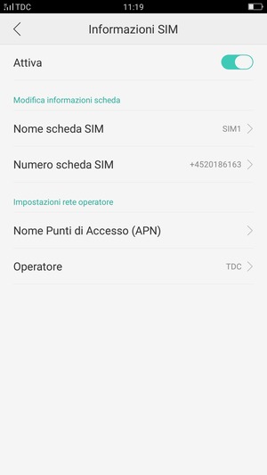 Seleziona Nome Punti di Accesso (APN)