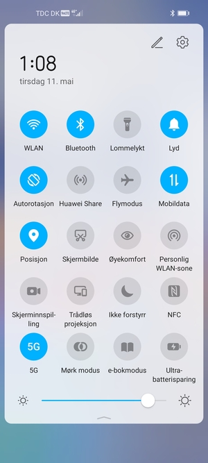 Slå av WLAN og Bluetooth