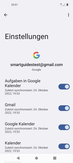Wählen Sie die Menü-Taste