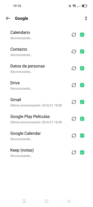 Su información será sincronizada