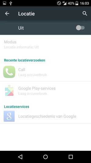 Schakel Locatie uit