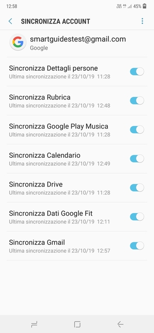 Seleziona il tasto Menu