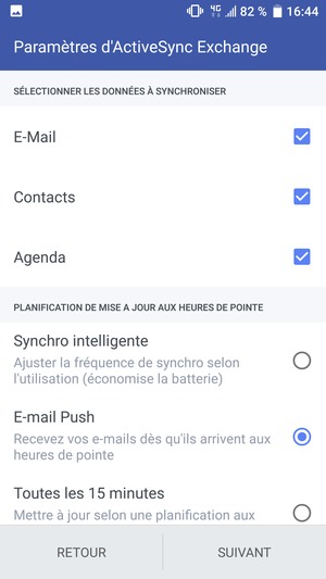 Sélectionnez SUIVANT