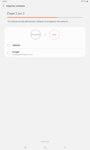 Sélectionnez votre compte Google