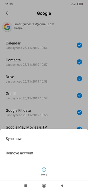 Select Sync now