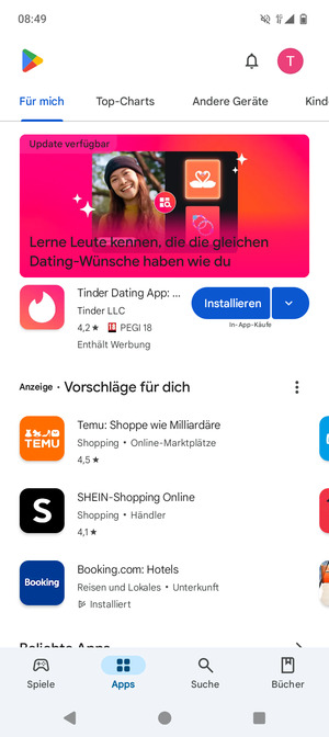 Wählen Sie Suche