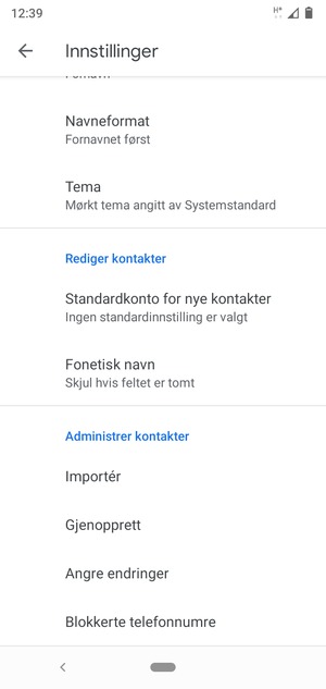 Bla til og velg Importér