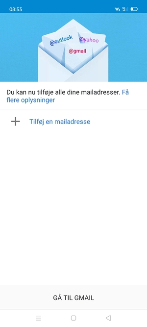 Vælg Tilføj en mailadresse