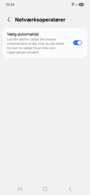 Slå Vælg automatisk fra