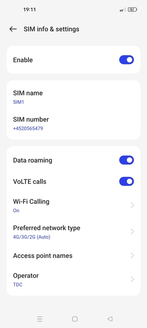 Turn Data roaming on or off