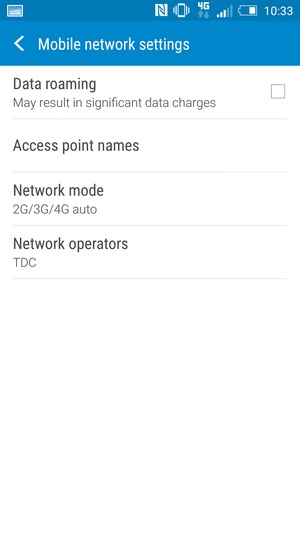 Select Access point names