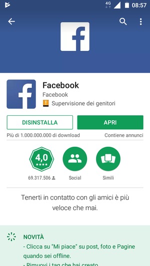 Seleziona APRI