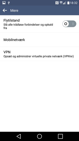 Vælg Mobilnetværk