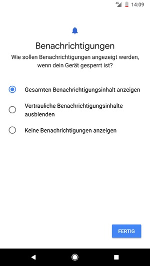 Wählen Sie die gewünschte Option und wählen Sie FERTIG
