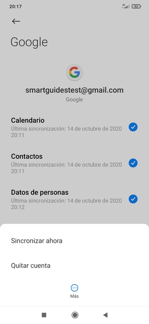 Seleccione Sincronizar ahora