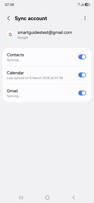 Your contacts from Google will now be synced to your Galaxy