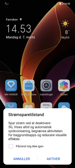 Vælg AKTIVER
