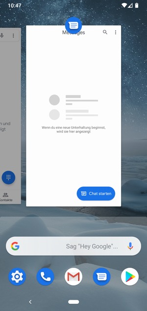 Apps nach oben streifen, um sie zu schliessen