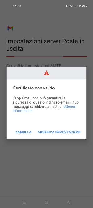 Seleziona MODIFICA IMPOSTAZIONI