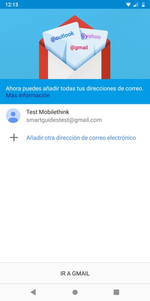 Seleccione IR A GMAIL