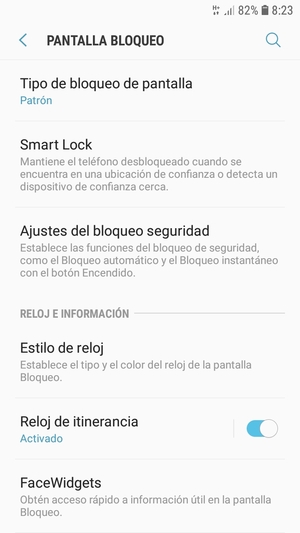 El teléfono ha sido asegurado con un bloqueo de pantalla