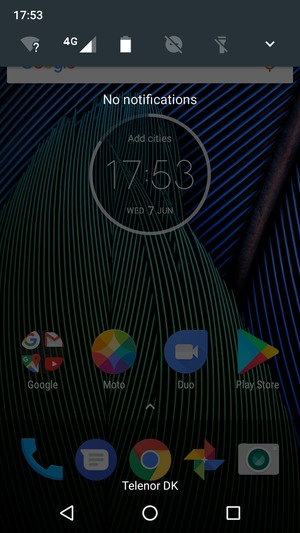 Slide down the top menu again