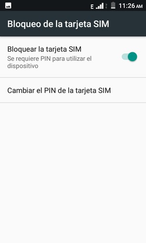 Seleccione Cambiar el PIN de la tarjeta SIM