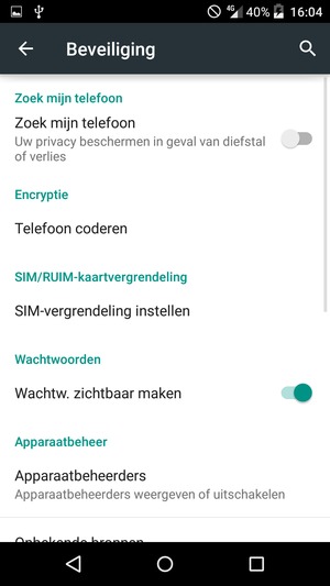 Selecteer SIM-vergrendeling instellen