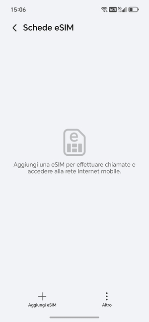 Seleziona Aggiungi eSIM