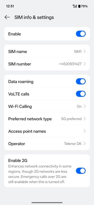 Turn Data roaming on or off