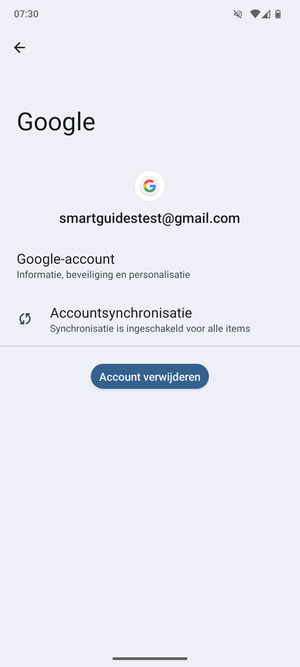 Selecteer Accountsynchronisatie