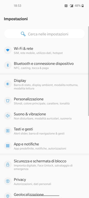 Seleziona Wi-Fi & rete