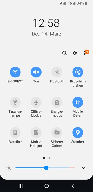 Wählen Sie Ton, um in den Vibrations-Modus zu wechseln