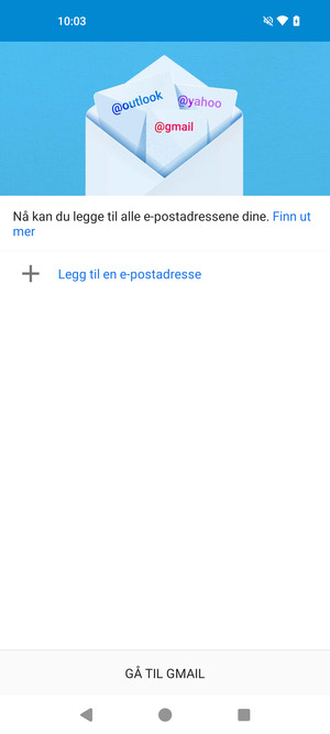 Velg Legg til en e-postadresse