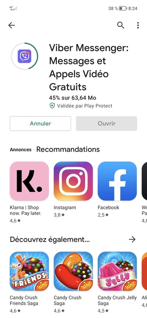 Veuillez attendre la fin de la procédure d'installation